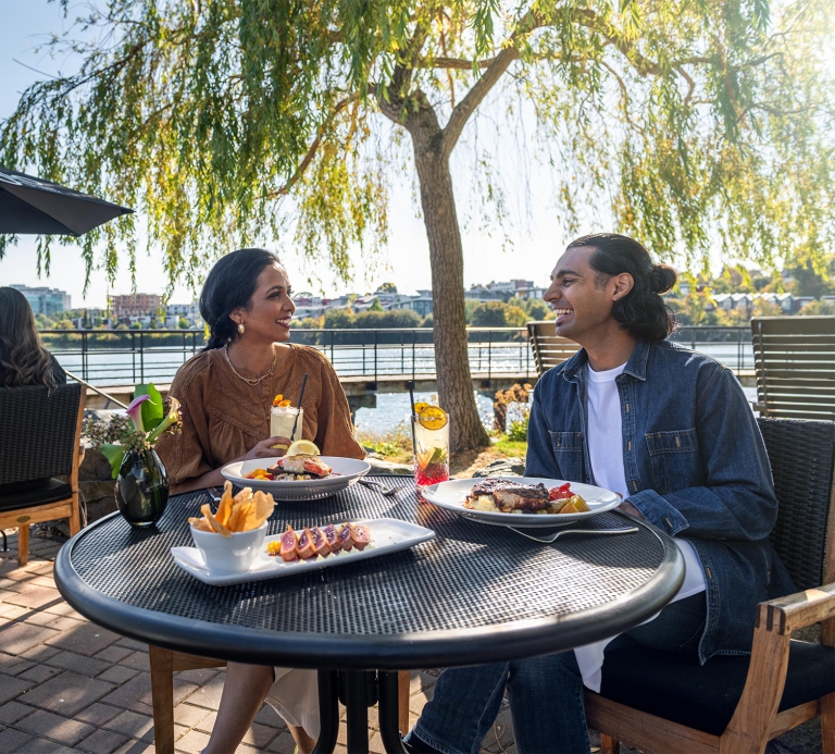 A-young-couple-dining-on-the-